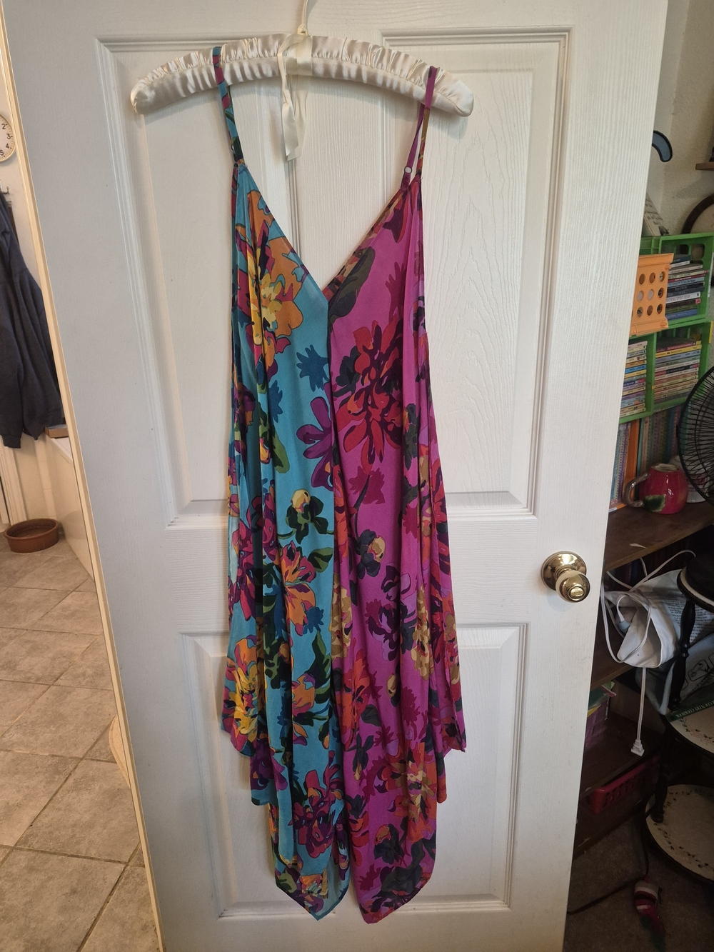 XS/S Anthropologie Dress - Pink And Blue Floral Print - Picture 2 of 8